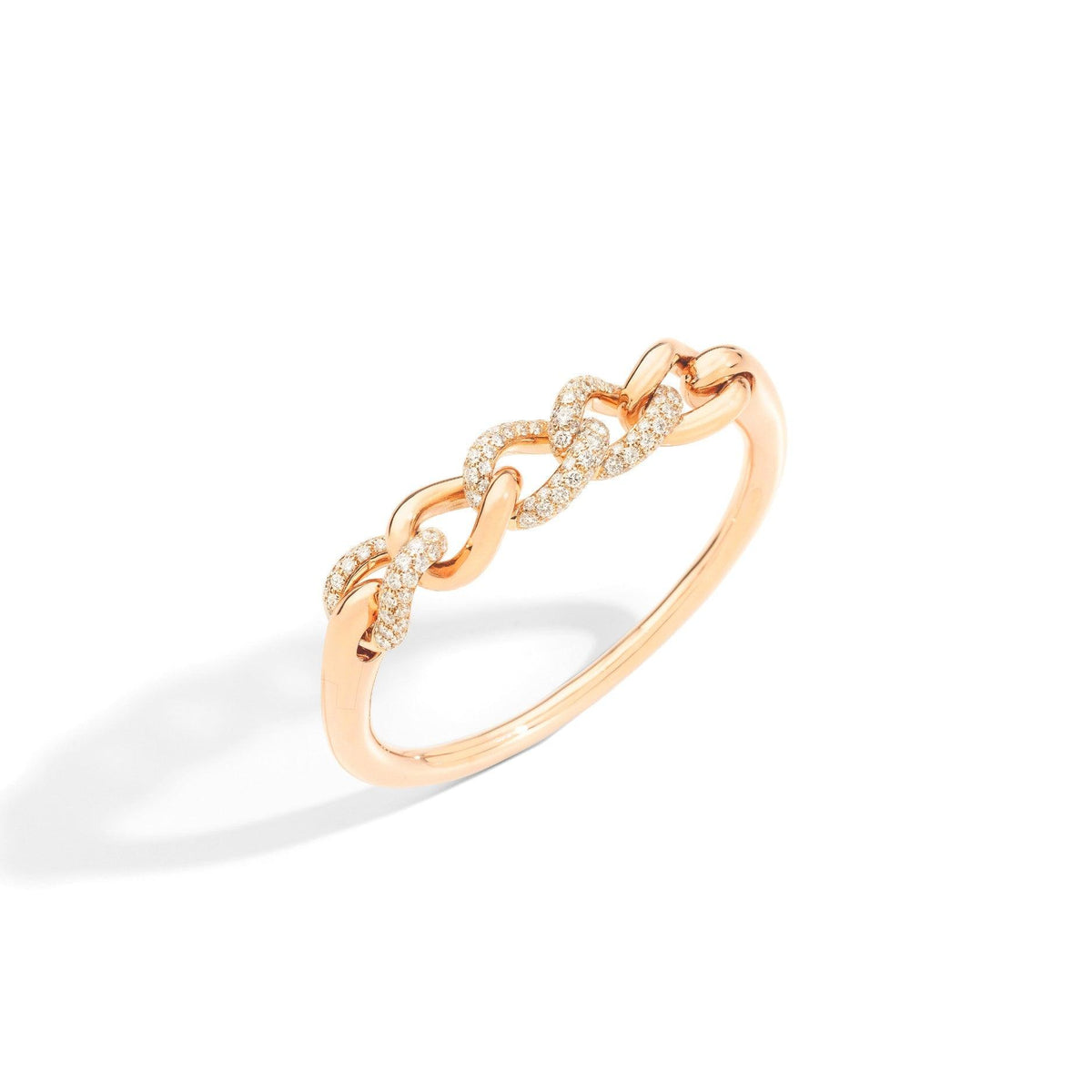 Pomellato Tango Bangle in 18k Rose Gold with Diamonds - Orsini Jewellers NZ