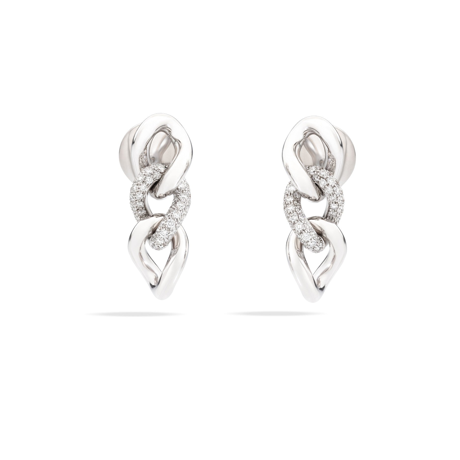 Pomellato Tango Earrings in 18k White Gold with Diamonds - Orsini Jewellers NZ