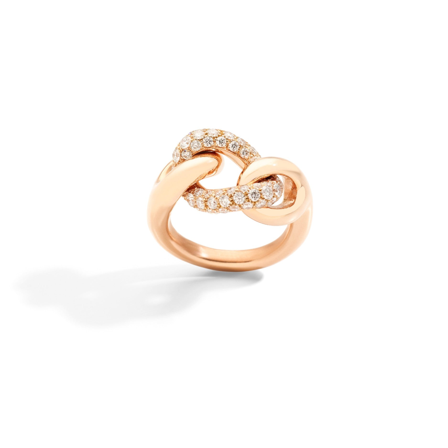 Pomellato Tango Ring in 18k Rose Gold with Diamonds - Orsini Jewellers NZ