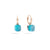 Nudo Gelè Earrings in 18k Rose and White Gold with Sky Blue Topaz, Mother of Pearl and Turquoise - Orsini Jewellers NZ