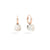 Nudo Gelè Earrings in 18k Rose and White Gold with White Topaz and Mother of Pearl - Orsini Jewellers NZ
