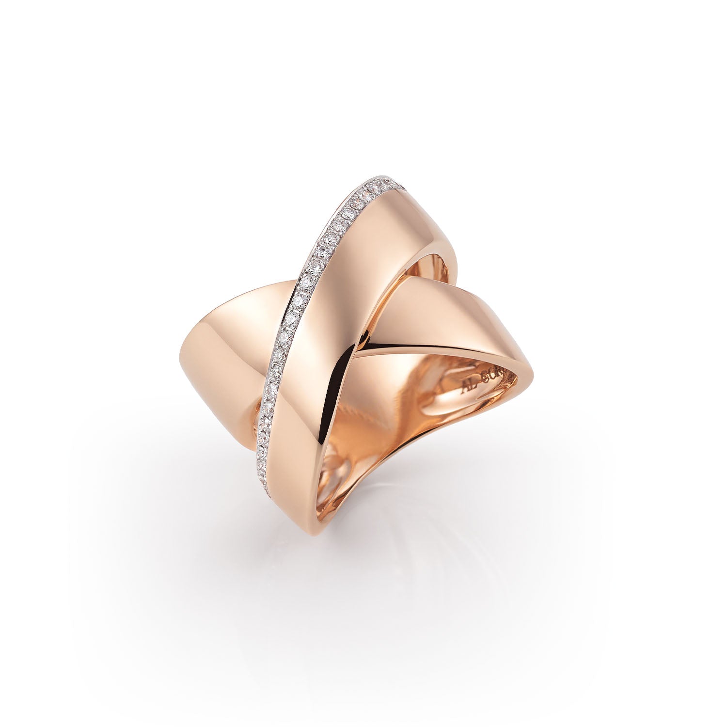 Al Coro Serenata Cross Ring Diamonds 18k Gold - Orsini Jewellers