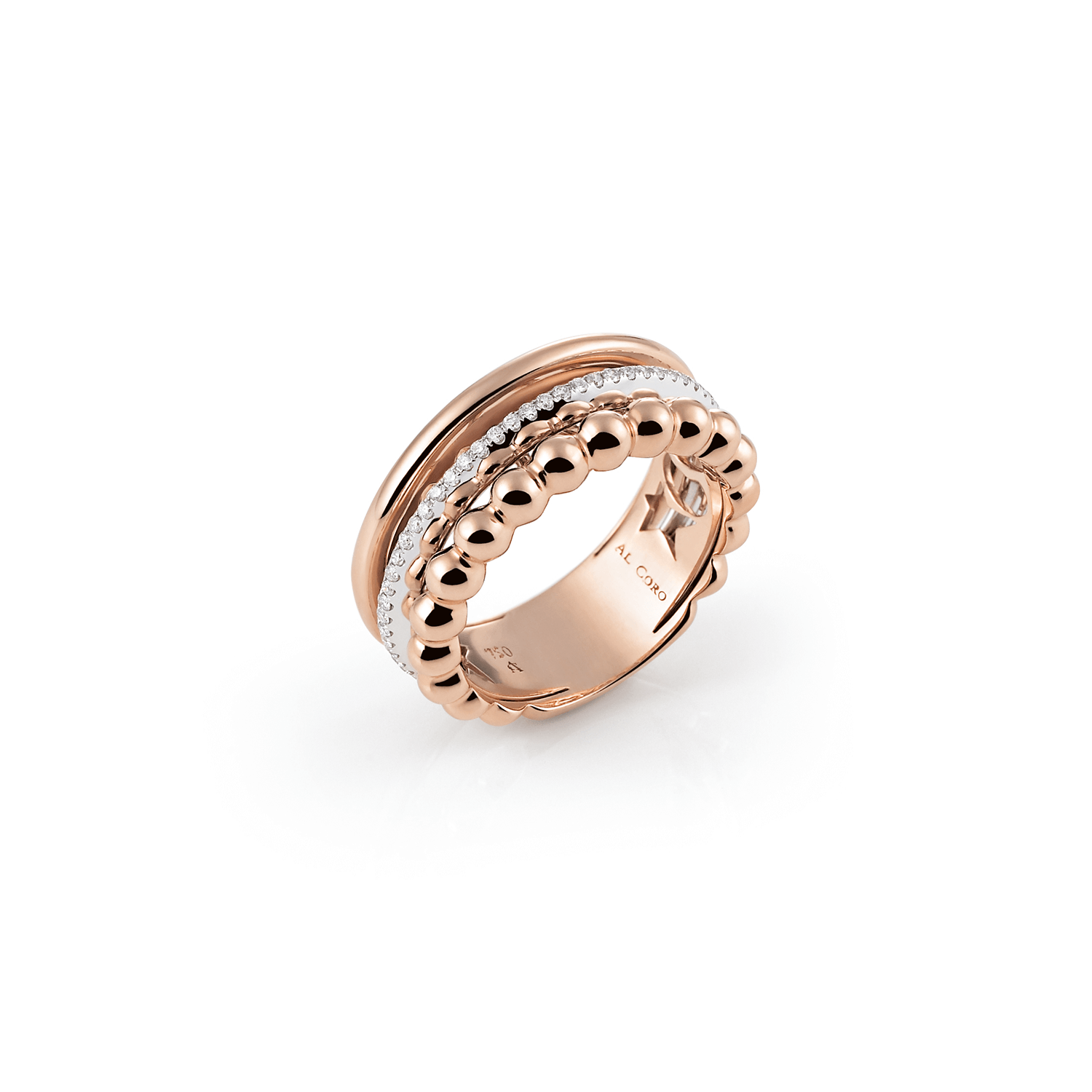 Al Coro Palladio Ring Diamonds 18k Gold - Orsini Jewellers