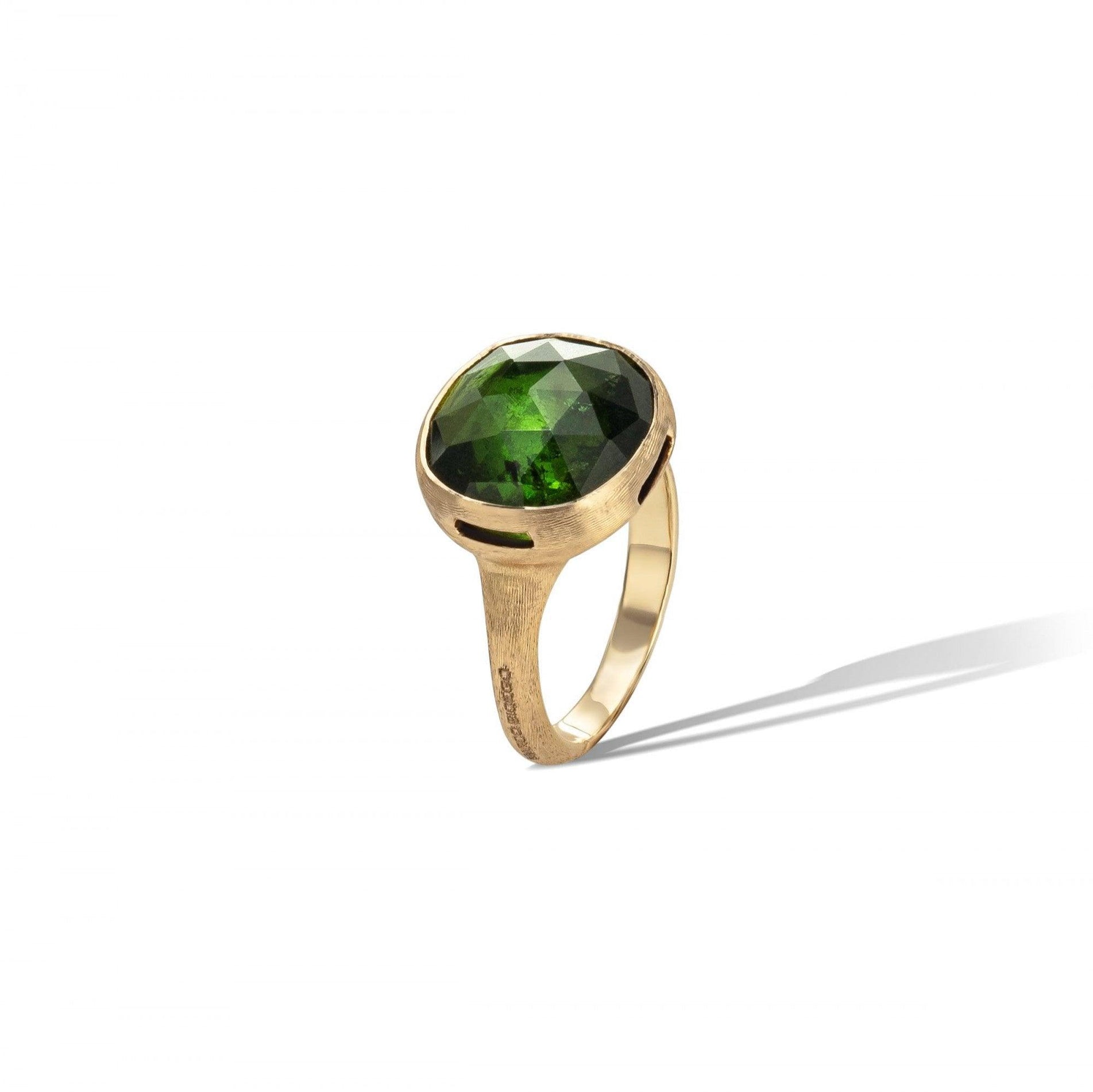 Jaipur Colour Ring in 18k Yellow Gold with Green Tourmaline Large - Orsini Jewellers NZ