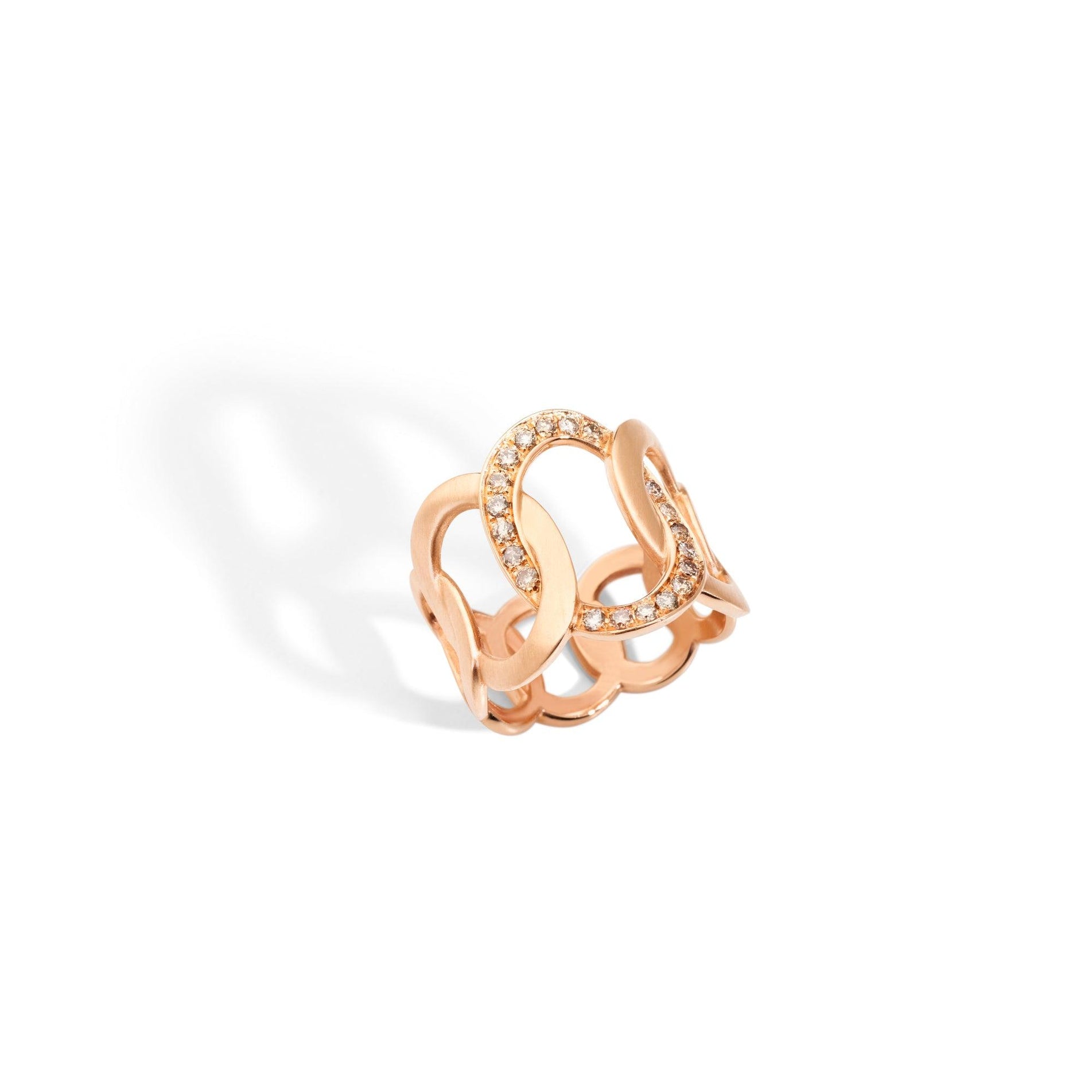 Brera Ring in 18k Rose Gold with Brown Diamonds - Orsini Jewellers NZ