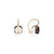 Nudo Classic Earrings in 18k Rose and White Gold with Smoky Quartz - Orsini Jewellers NZ