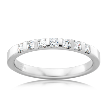 Women's White Gold Seperated Princess Cut Diamond Wedding Ring - Orsini Jewellers