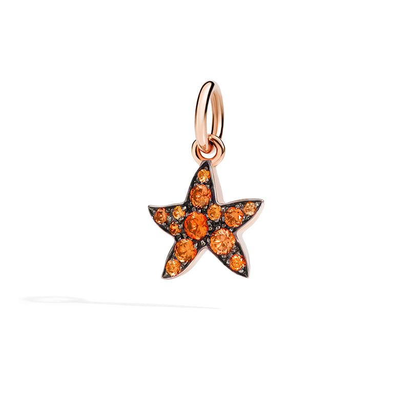 DoDo Charm STAR Rose Gold Orange Sapphires - Orsini Jewellers