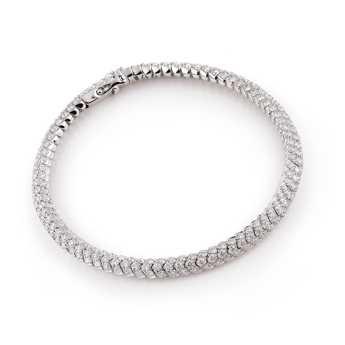 Al Coro Amori Bracelet in 18k White Gold with Diamonds - Orsini Jewellers NZ