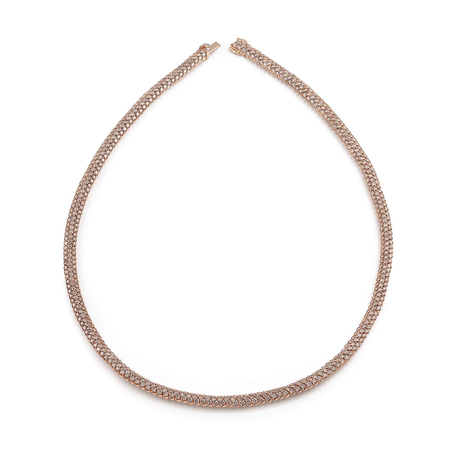 Al Coro Amori Necklace in 18k Gold with Brown Diamonds - Orsini Jewellers NZ