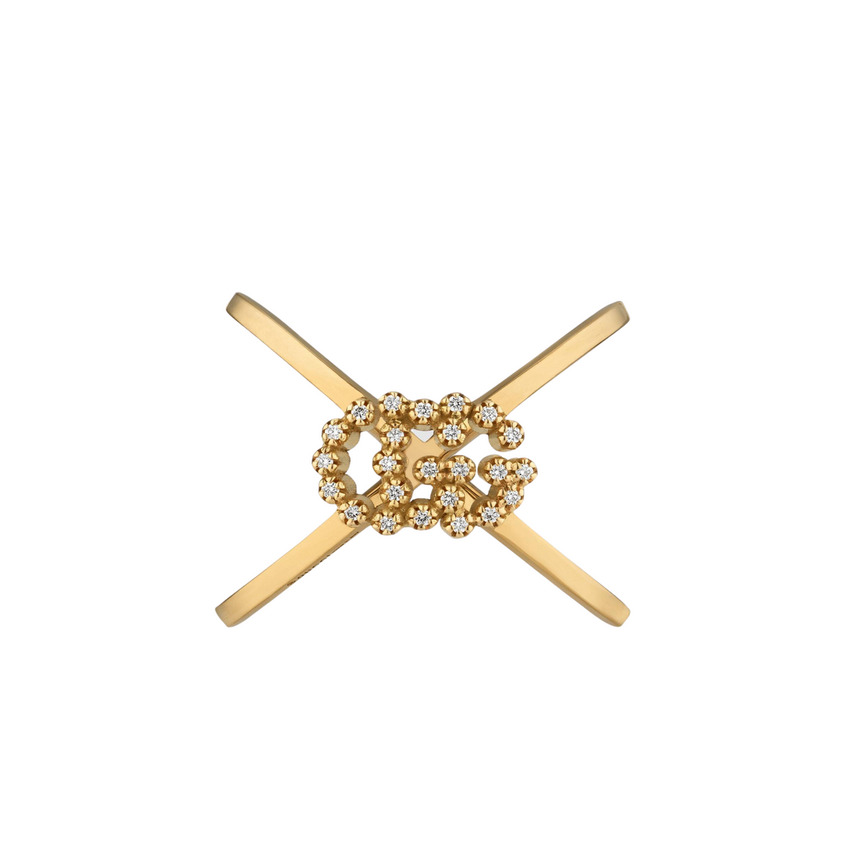 Gucci GG Running Diamond Ring in 18k Yellow Gold - Orsini Jewellers NZ