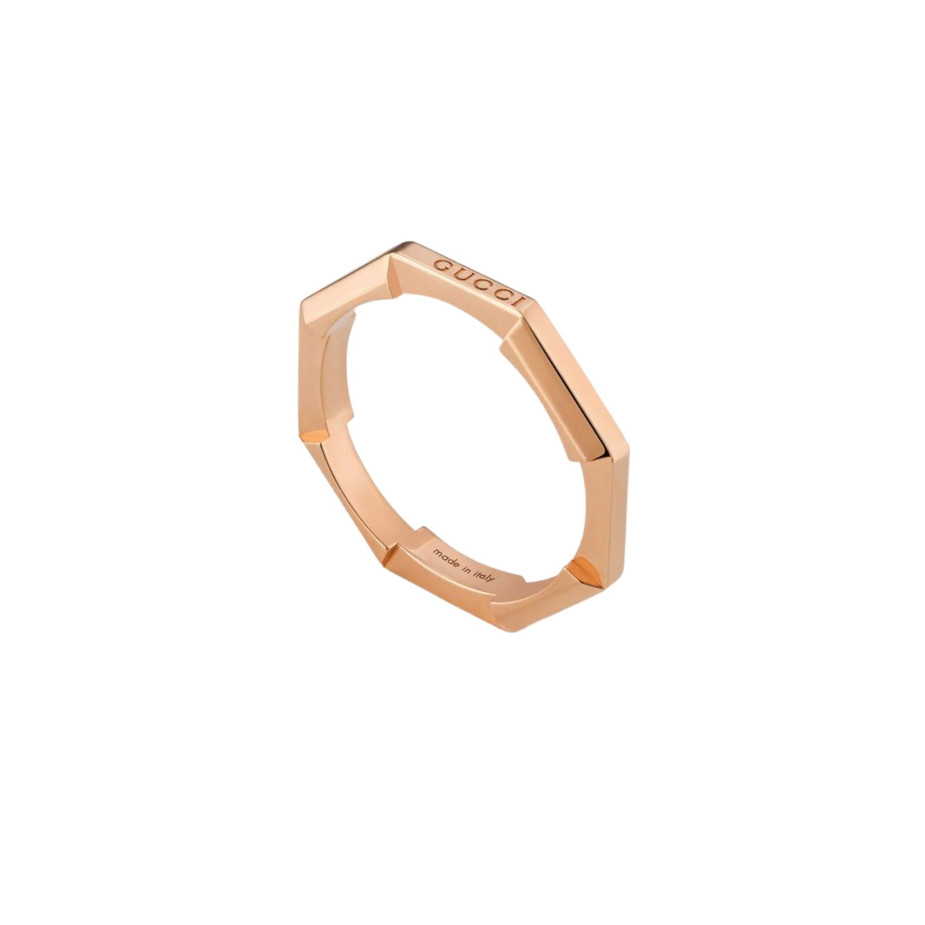 Gucci Link to Love Ring in 18k Rose Gold (3mm) - Orsini Jewellers NZ