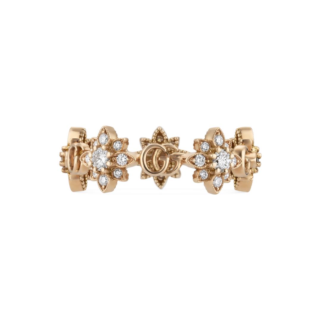 Gucci Flora Rose Gold and Diamond Ring - Orsini Jewellers
