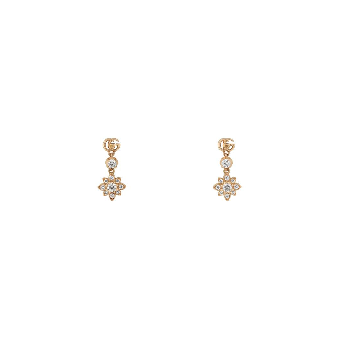 Gucci Flora Rose Gold and Diamond Earrings - Orsini Jewellers
