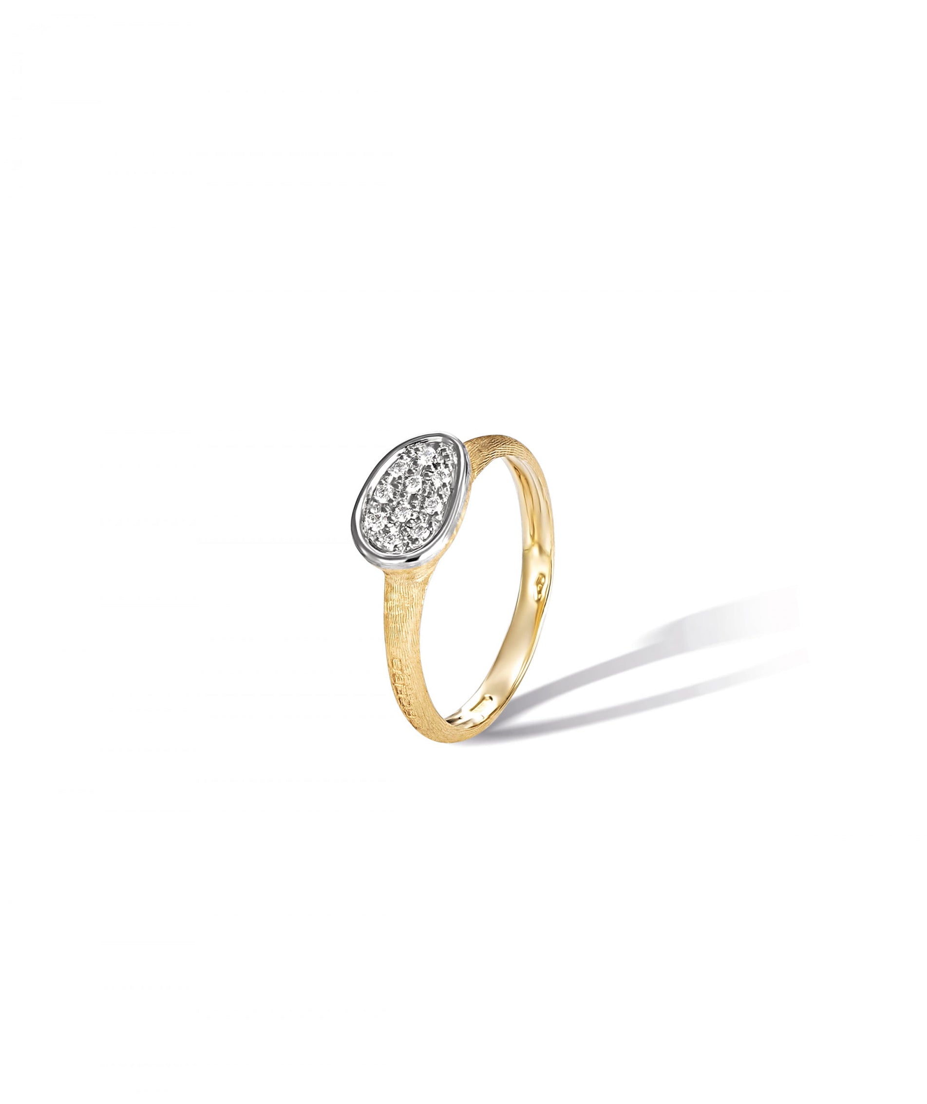 Marco Bicego Lunaria Mini Ring in 18k Yellow and White Gold with Diamonds - Orsini Jewellers NZ