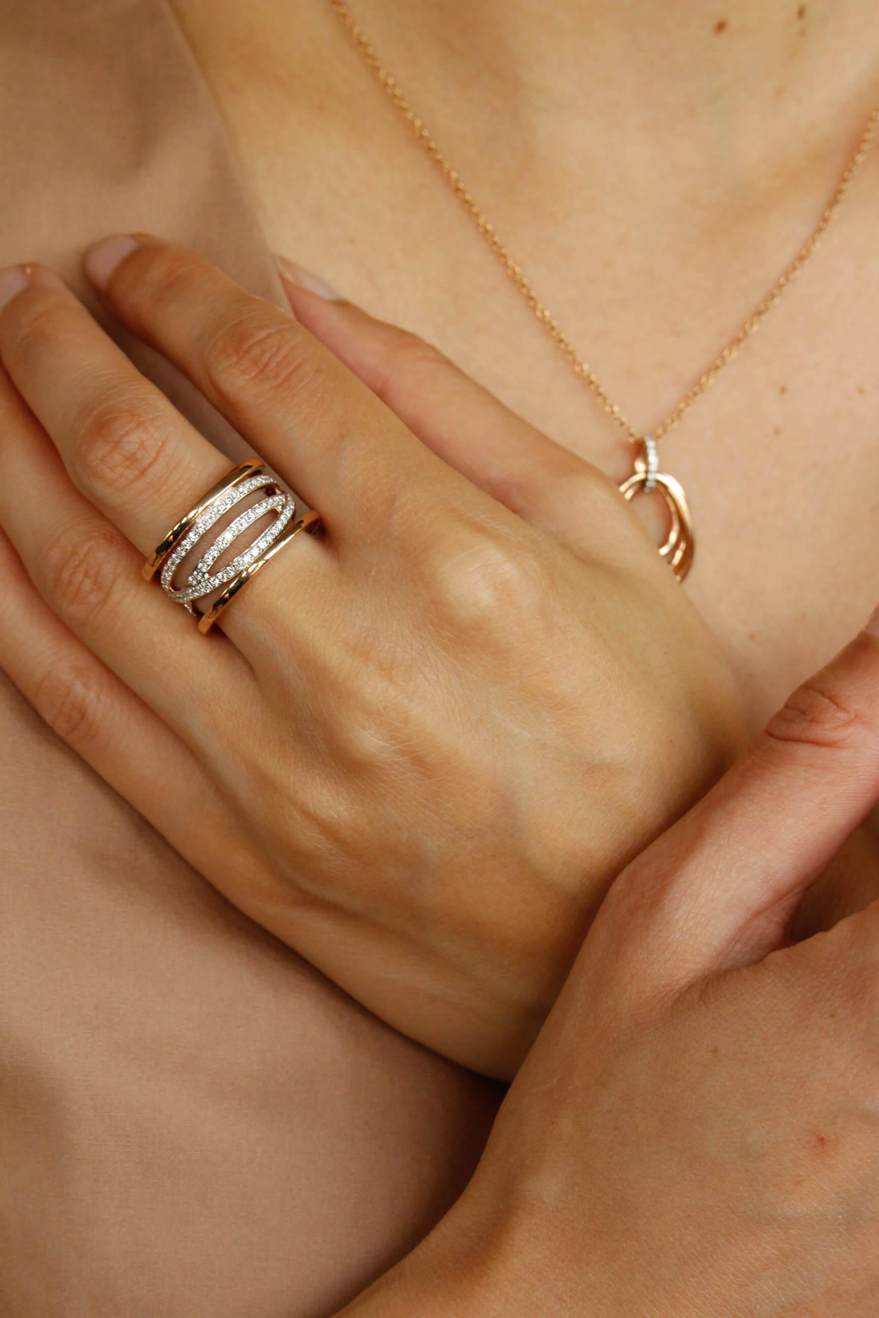 Al Coro Serenata Ring Diamonds 18k Gold - Orsini Jewellers