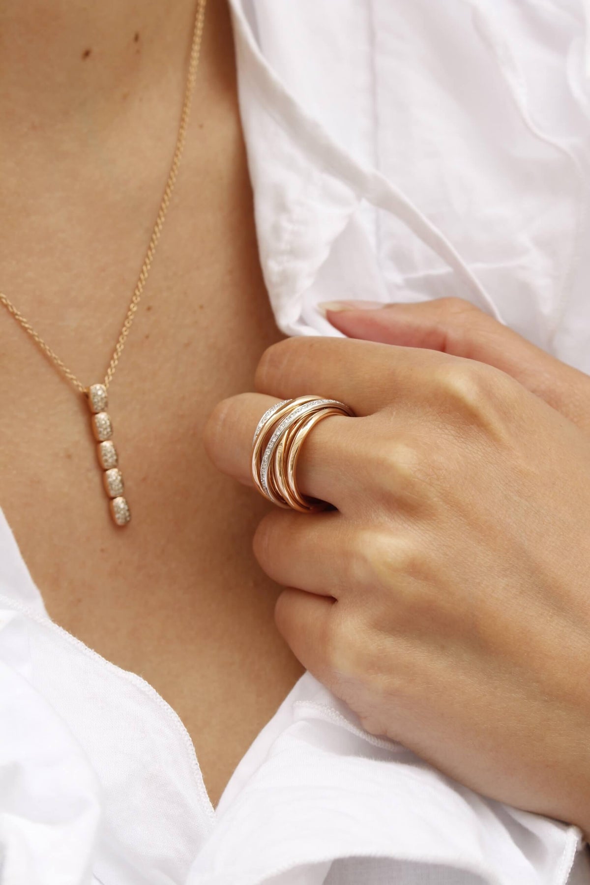 Al Coro Serenata Ring Diamonds 18k Gold - Orsini Jewellers