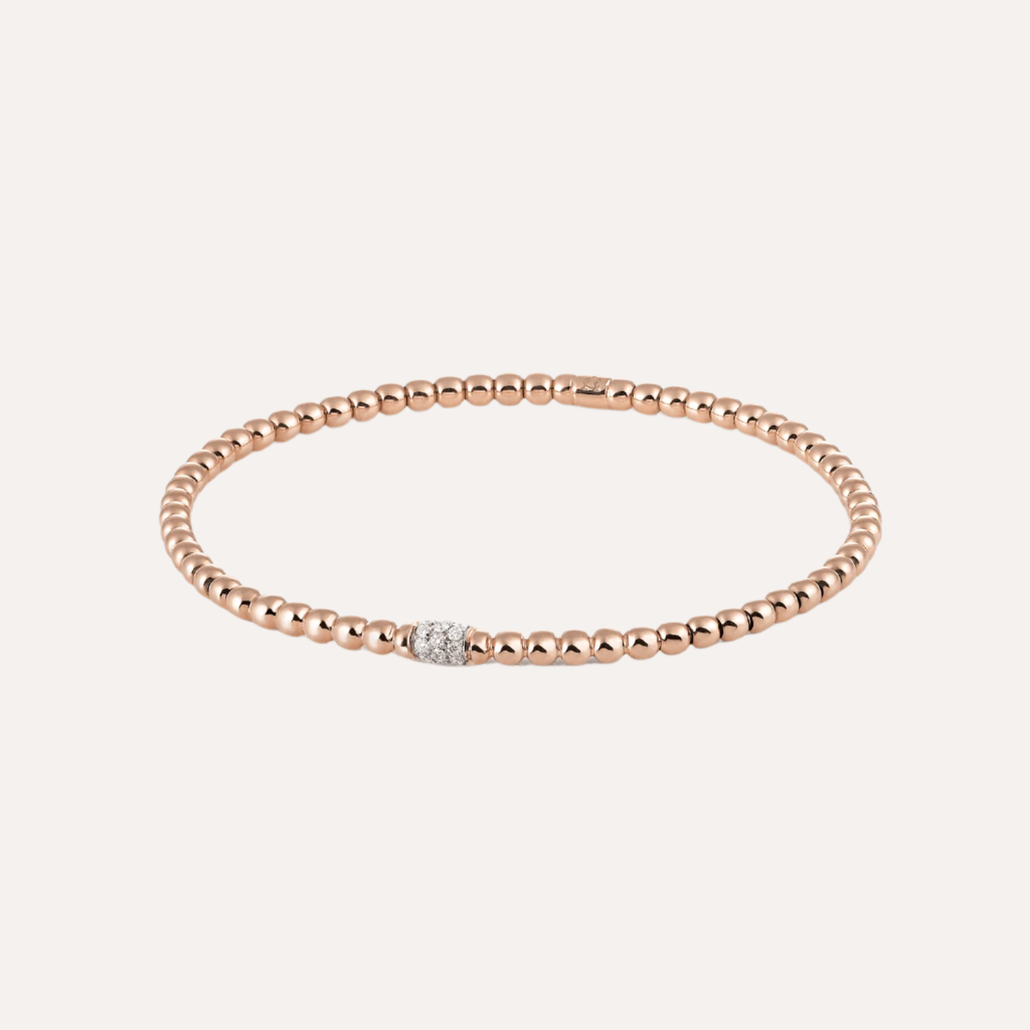 Al Coro Stretchy Bracelet in 18k Rose Gold with Diamonds - Orsini Jewellers
