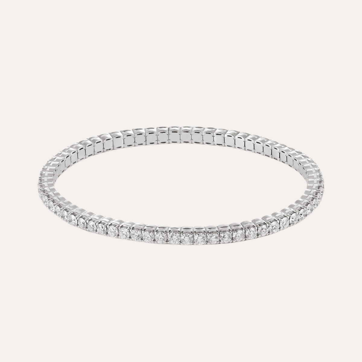 Al Coro Stretchy Bracelet in 18k White Gold with 66 Diamonds - Orsini Jewellers