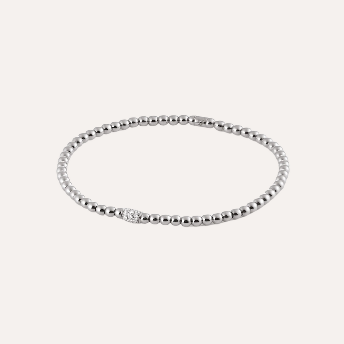 Al Coro Stretchy Bracelet in 18k White Gold with Diamonds - Orsini Jewellers
