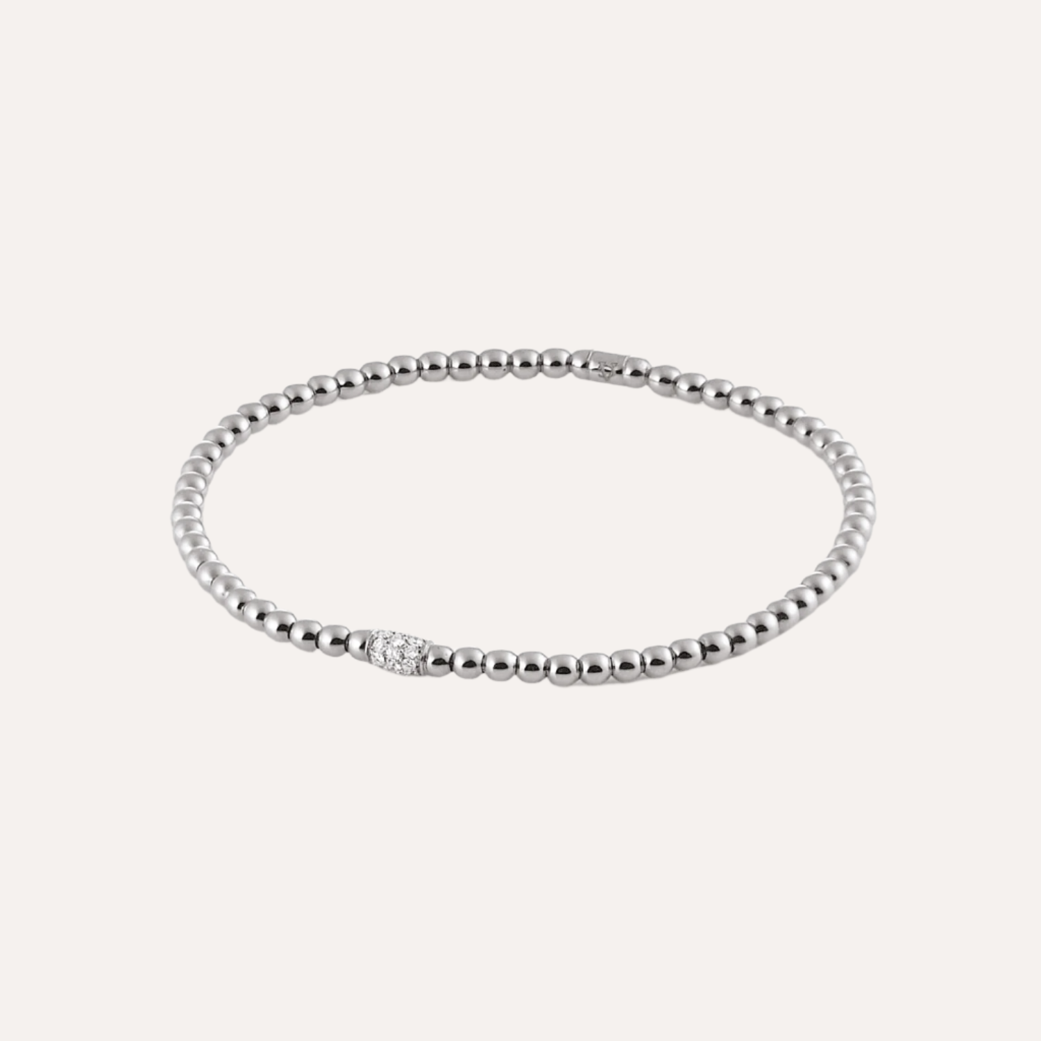 Al Coro Stretchy Bracelet in 18k White Gold with Diamonds - Orsini Jewellers