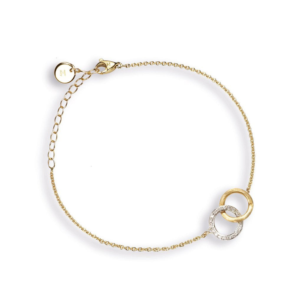 Jaipur Delicati Bracelet in 18k Yellow Gold, White Gold with Diamonds - Orsini Jewellers NZ
