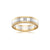 Diamond Princess Cut Bead Set Two-Tone Wedding Ring - Orsini Jewellers