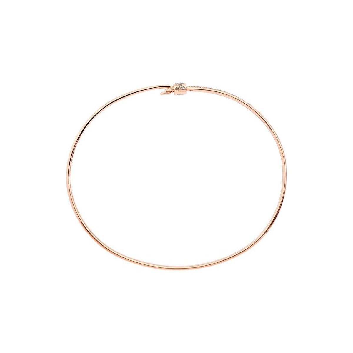 DoDo Essentials Bangle Rose Gold Brown Diamonds - Orsini Jewellers