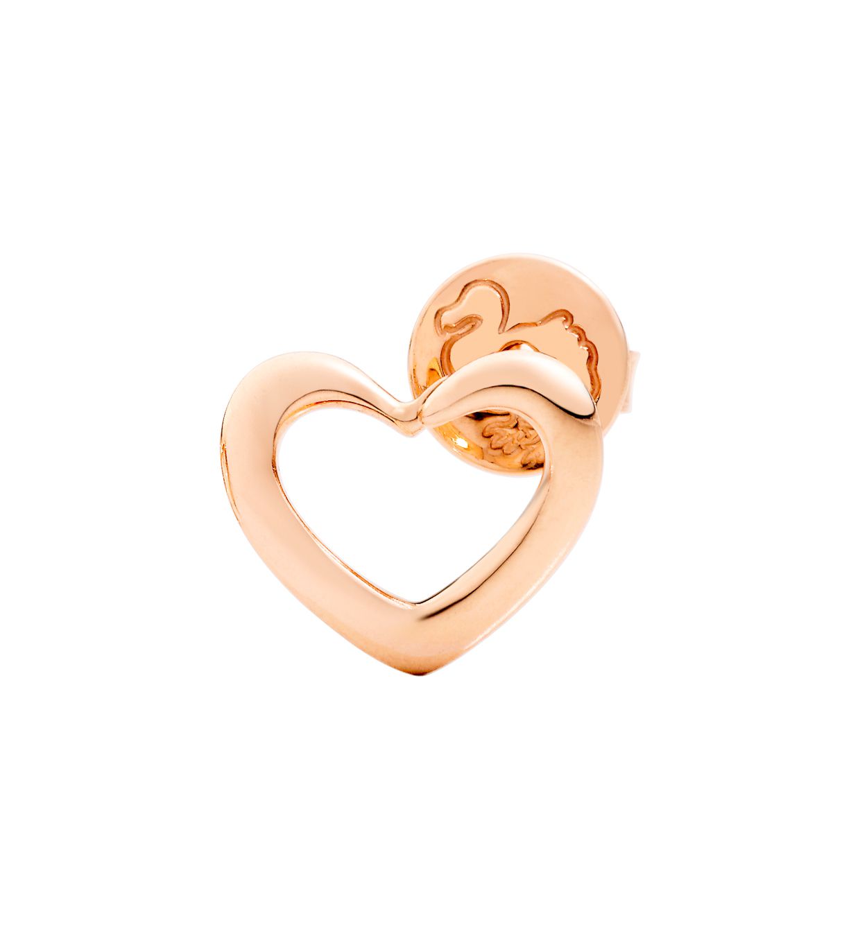 DoDo Heart Silhouette Earring in 9k Rose Gold - Orsini Jewellers NZ