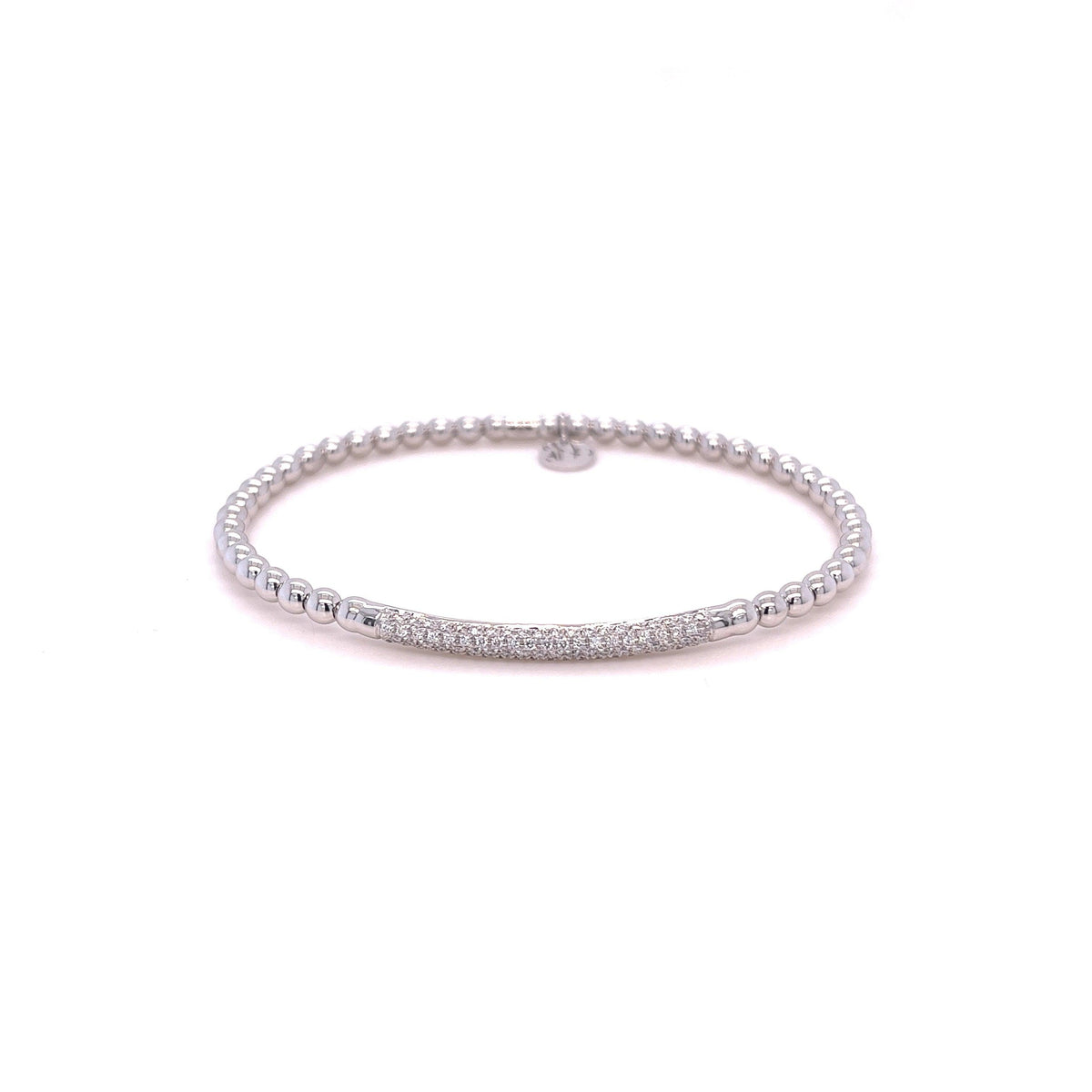 Hulchi Belluni Tresore 18k White Gold Diamond Stretch Bracelet - Orsini Jewellers