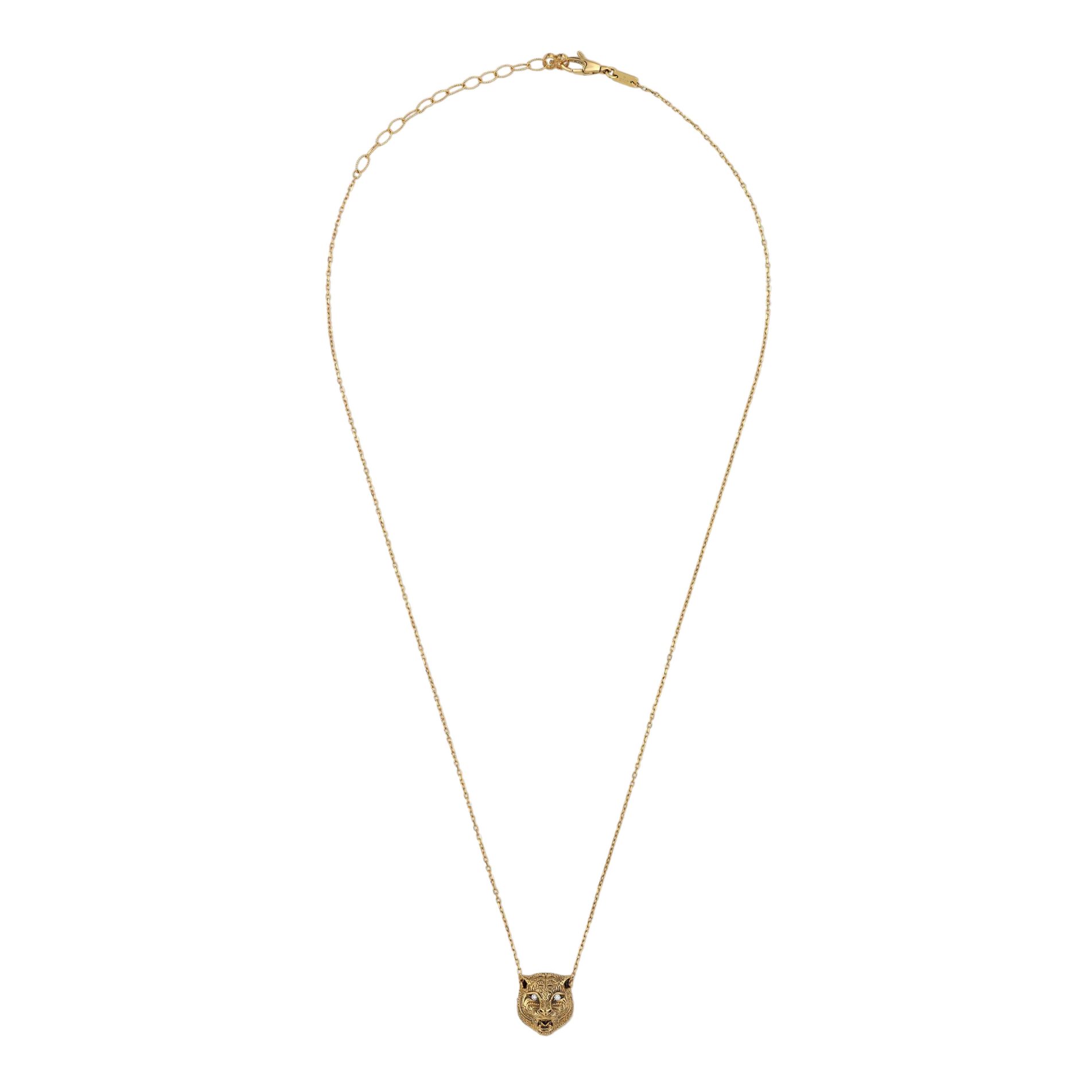 Gucci Le Marché des Merveilles Necklace in 18k Yellow Gold with Onyx and Diamonds - Orsini Jewellers NZ