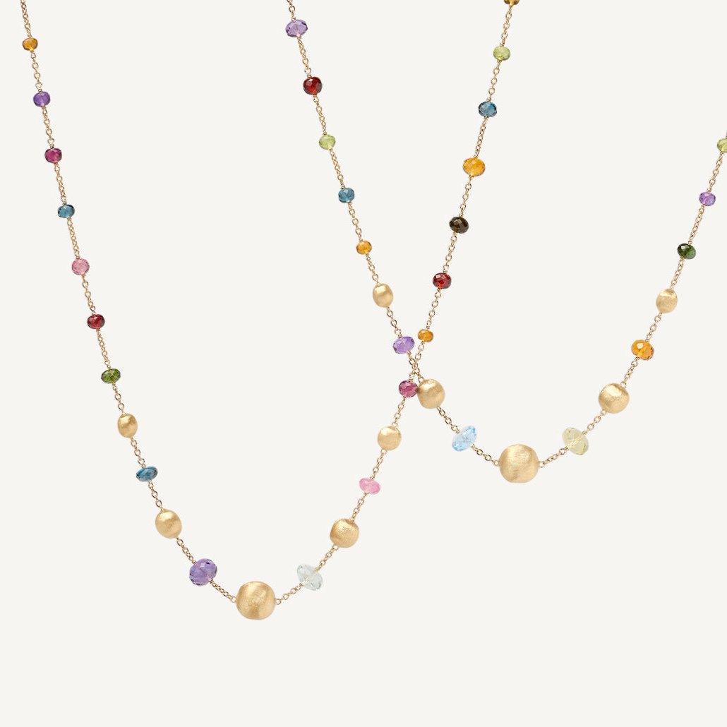 Marco Bicego Africa 18k Gold Gemstone Necklace Long - Orsini Jewellers