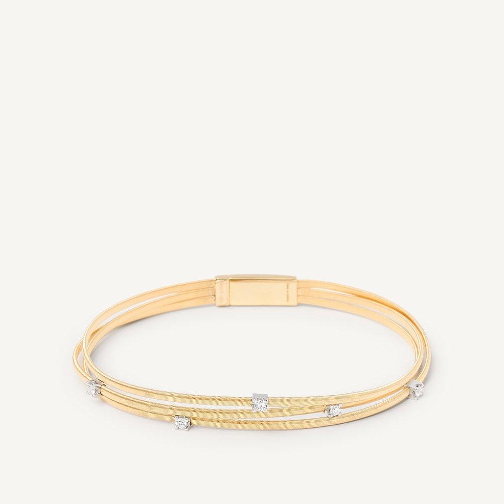 Marco Bicego Goa 18k Gold Diamond Bracelet 3 Strand - Orsini Jewellers