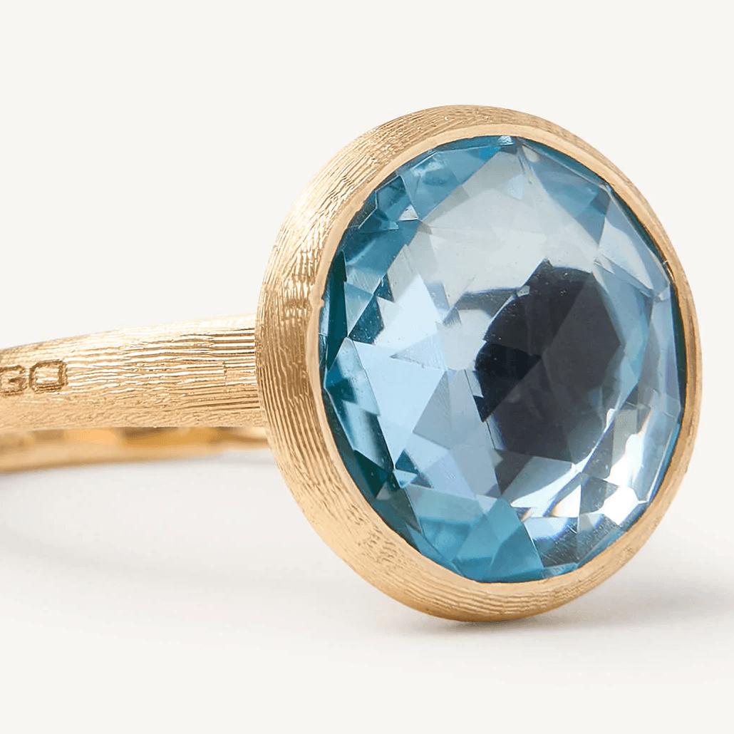 Marco Bicego Jaipur 18k Gold Sky Blue Topaz Ring - Orsini Jewellers