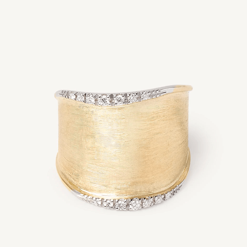 Marco Bicego Lunaria 18k Gold Diamond Ring Large - Orsini Jewellers
