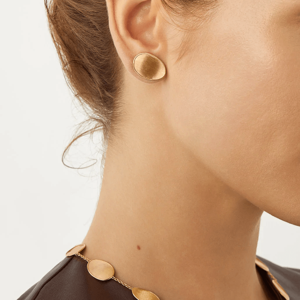 Marco Bicego Lunaria 18k Gold Stud Earrings Small - Orsini Jewellers