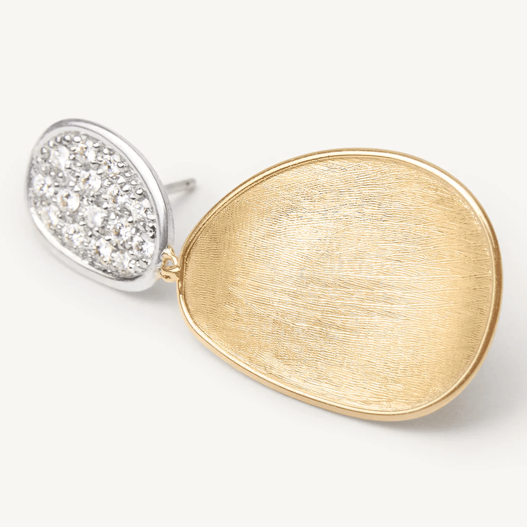 Marco Bicego Lunaria Mini 18k Gold Diamond Earrings - Orsini Jewellers