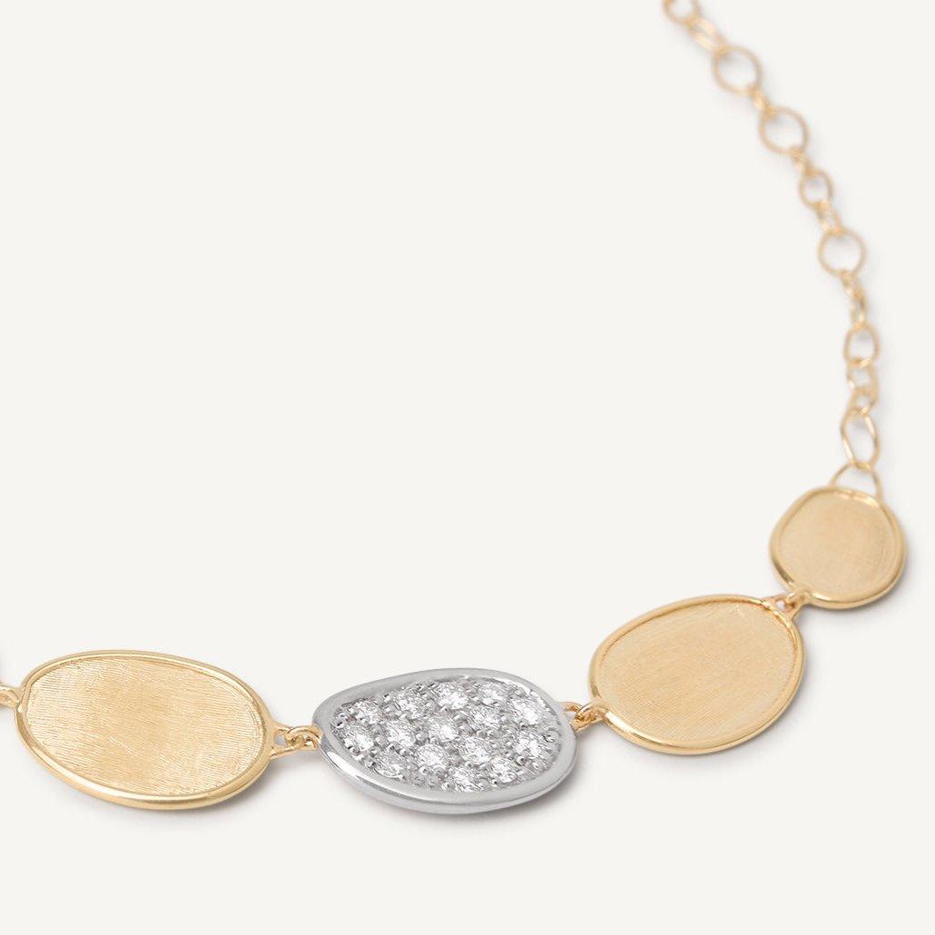 Marco Bicego Lunaria Mini 18k Gold Diamond Necklace - Orsini Jewellers