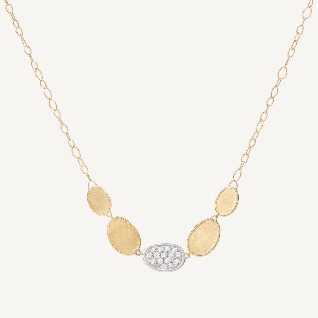 Marco Bicego Lunaria Mini 18k Gold Diamond Necklace - Orsini Jewellers