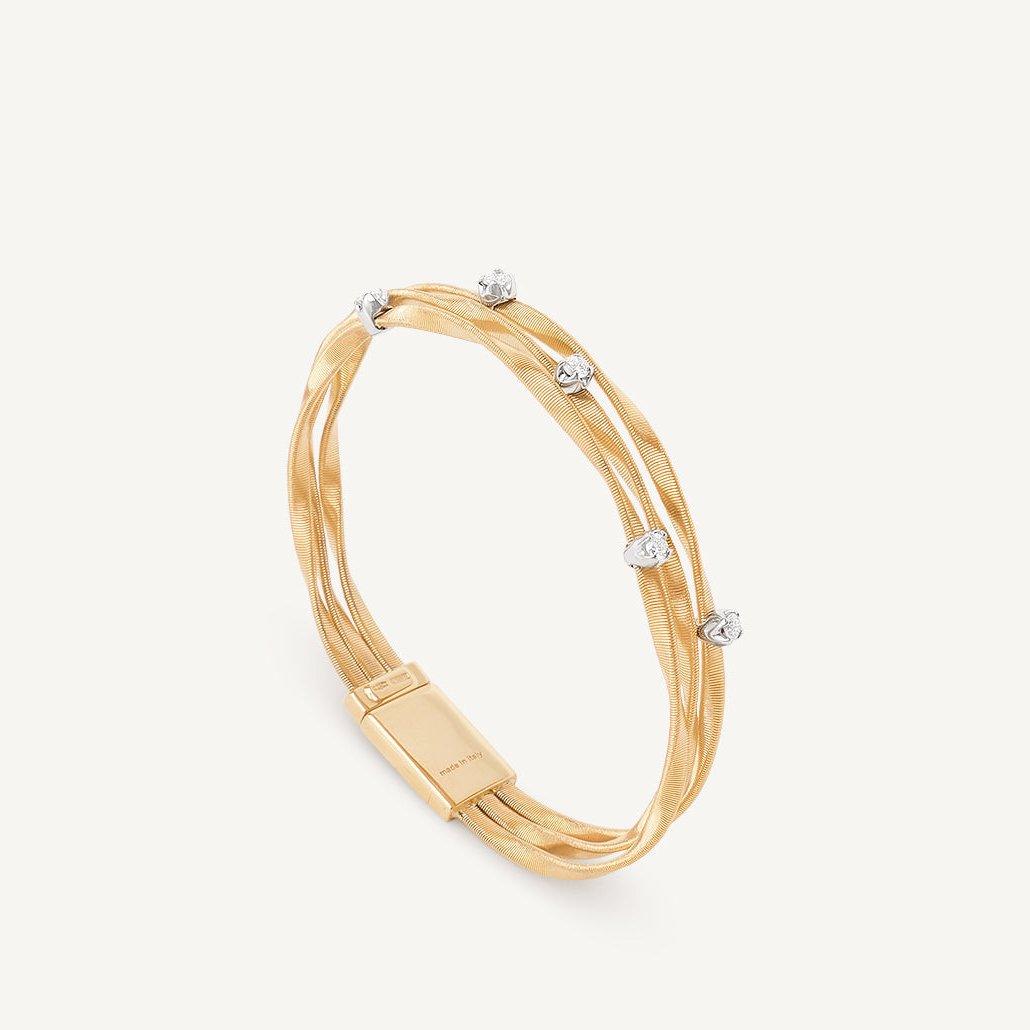 Marco Bicego Marrakech 18k Gold Diamond Bracelet 3 Strand - Orsini Jewellers