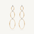 Marco Bicego Marrakech Onde Drop Earrings Diamonds 18k Gold 3 Links - Orsini Jewellers