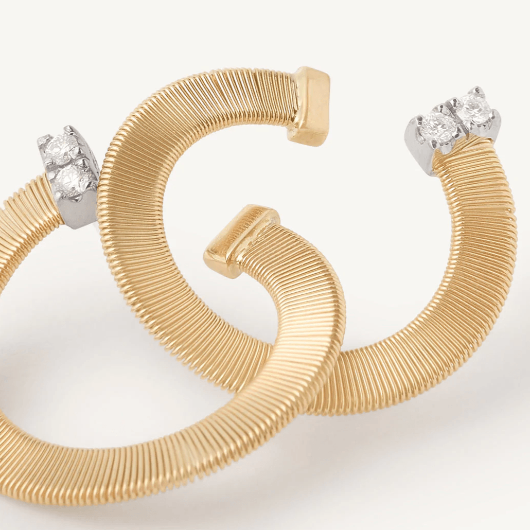 Marco Bicego Masai 18k Gold Pavè Diamond Earrings - Orsini Jewellers
