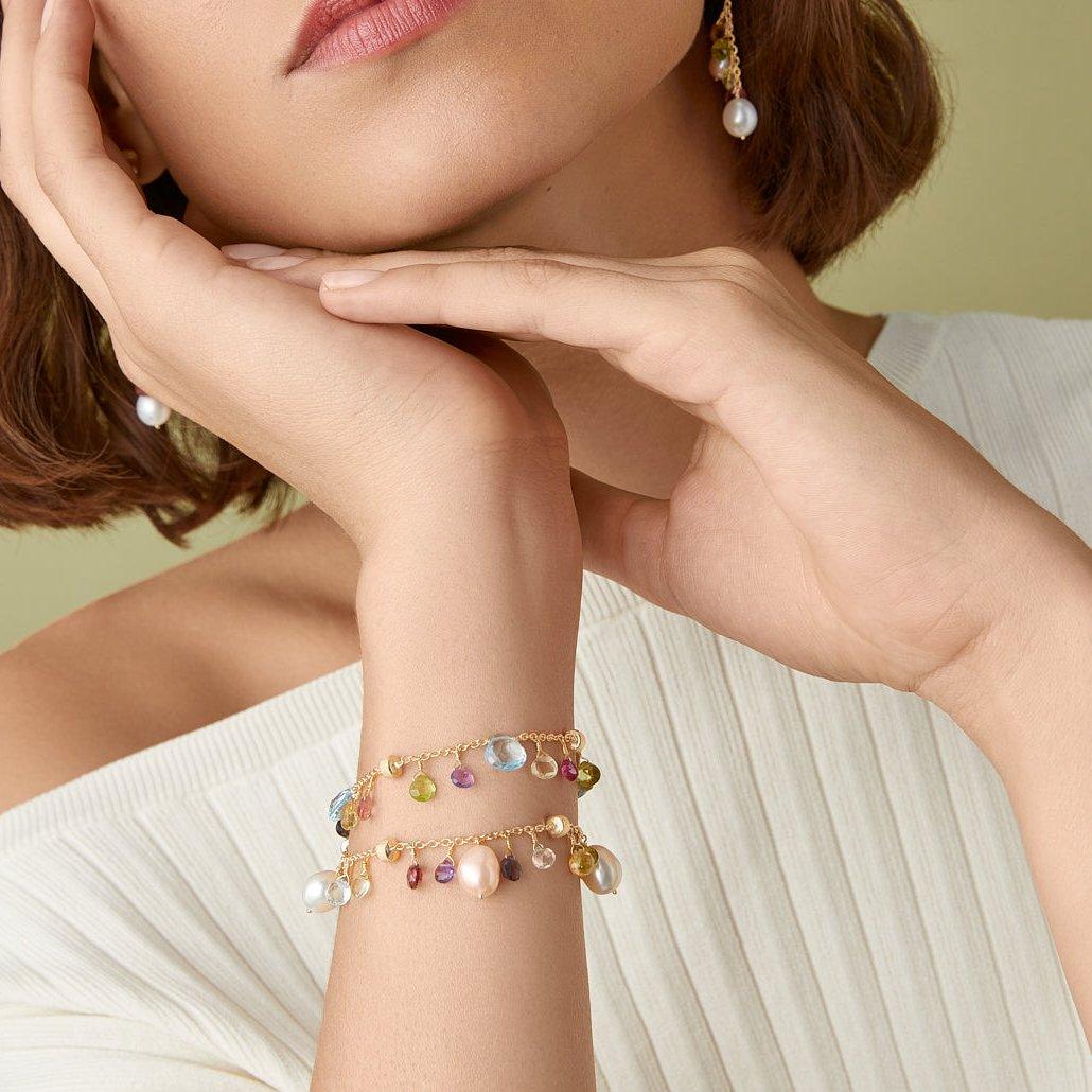 Marco Bicego Paradise 18k Gold Gemstone Bracelet Topaz - Orsini Jewellers