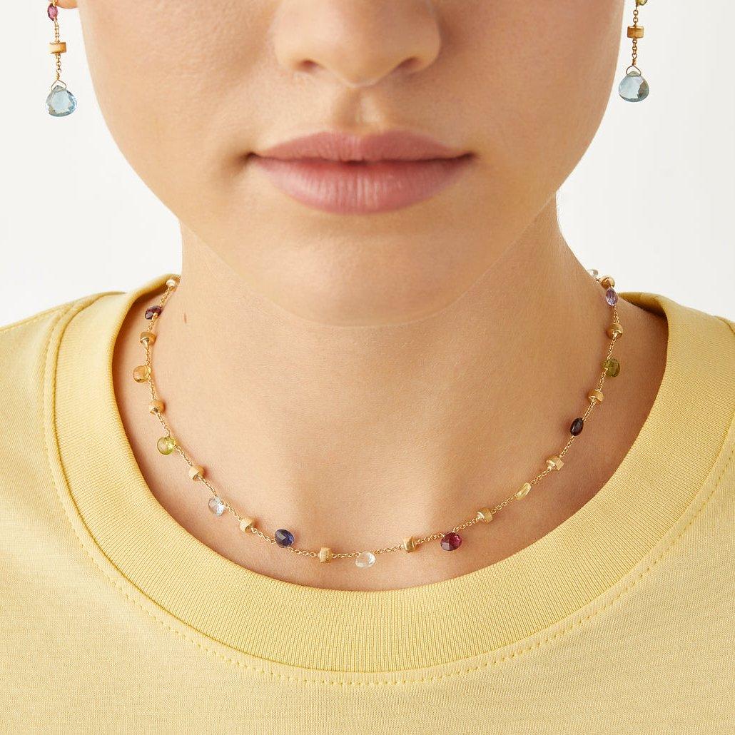 Marco Bicego Paradise 18k Gold Gemstone Necklace - Orsini Jewellers