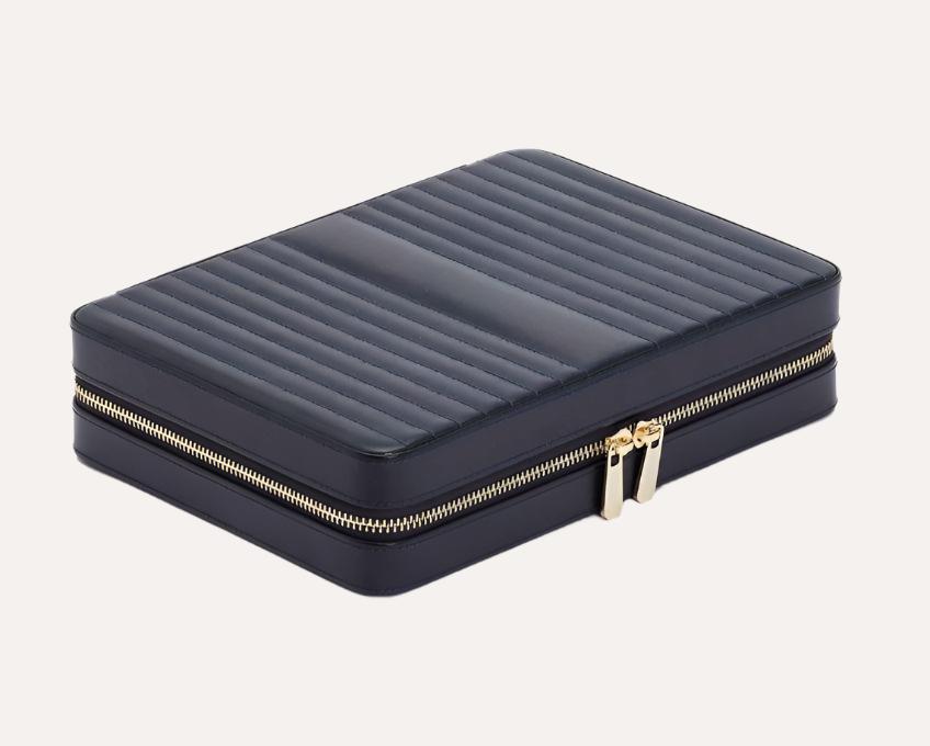 Maria Navy Coloured Large Zip Case - Orsini Jewellers