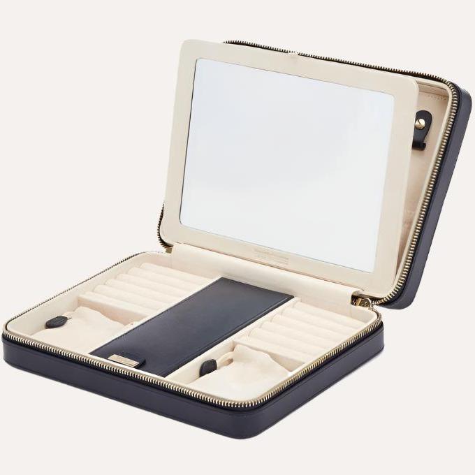 Maria Navy Coloured Large Zip Case - Orsini Jewellers