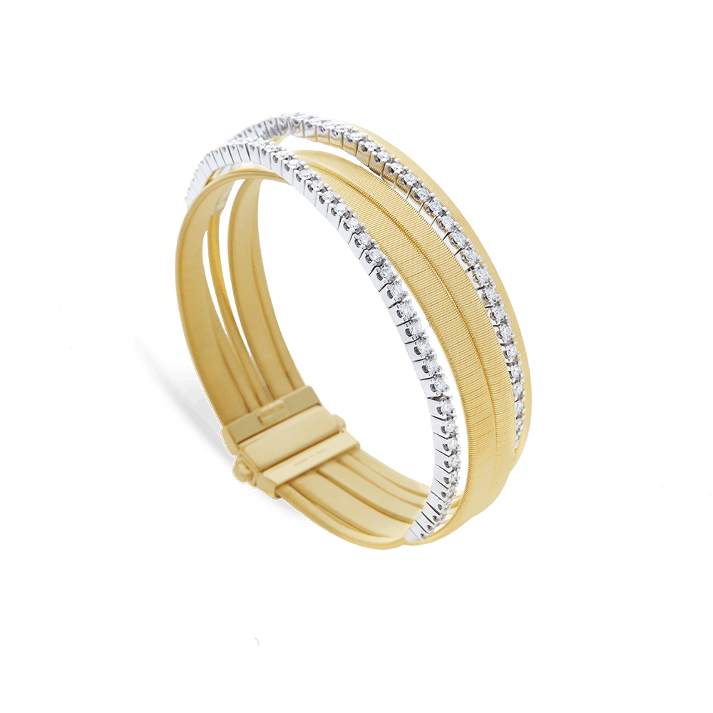 Marco Bicego Masai 18k Gold Diamond Tennis Bracelet 5 Strand