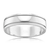 Men's Half Round Platinum Wedding Ring with Dual Grooves - Orsini Jewellers
