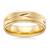 Mens Yellow Gold Wedding Ring with Contemporary Etched Finish - Orsini Jewellers