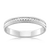 Milgrain Edge with Studded Center Wedding Ring in White Gold - Orsini Jewellers
